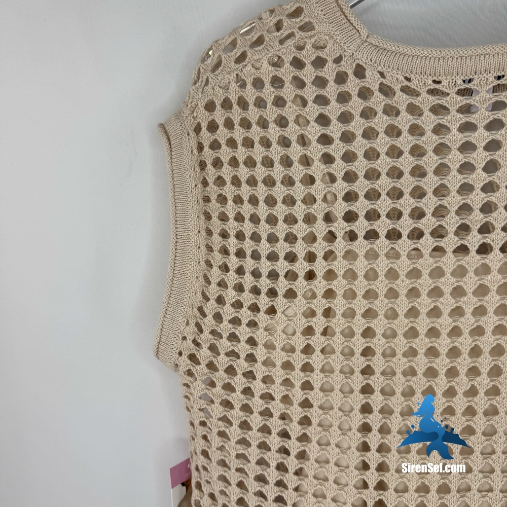 1271 NWT STEVE MADDEN Crochet Top – Small – Beige - Picture 11 of 16